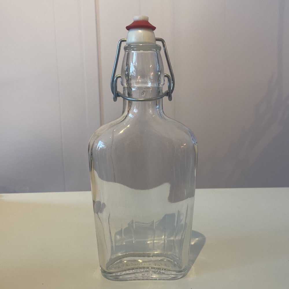 Italian Glass Bottle with Stopper - Picture 3 of 5